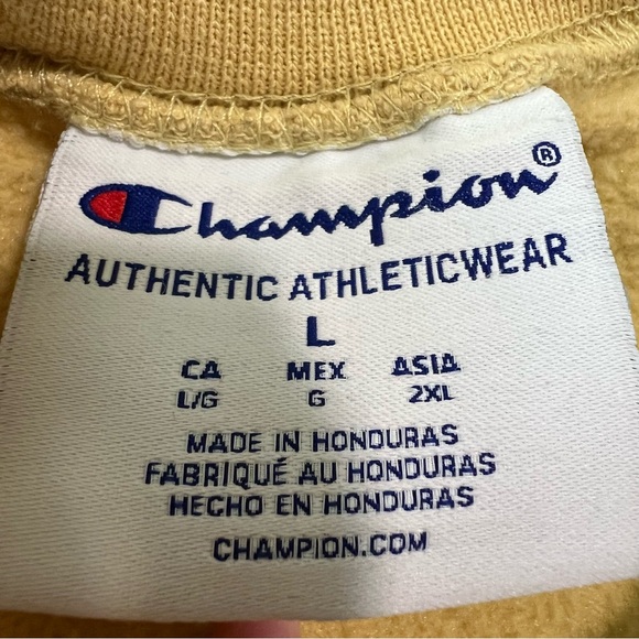 Champion Unisex University of Colorado Crewneck Sweatshirt in light yellow L - Picture 4 of 8